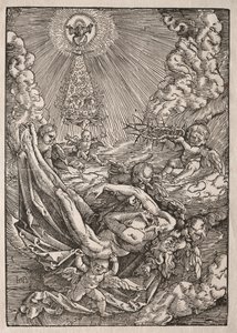 Cristo transportado para o céu pelos anjos, c. 1515-1517. de Hans Baldung