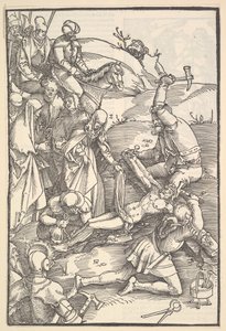 Cristo pregado na cruz, verso: Cristo pregado na cruz, de Speculum Passionis Dom ..., 1507. de Hans Baldung