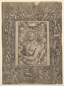 Ecce Homo com borda ornamental mostrando o triunfo de Baco, 1511. de Hans Baldung