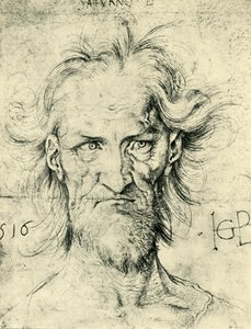 Cabeça de um velho barbudo Saturno, 1516, 1943. de Hans Baldung