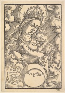 Madonna Lactans, da poesia de Enchiridon, 1515. de Hans Baldung