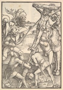 O Levantamento da Cruz, verso: O Levantamento da Cruz, de Speculum Passionis Domini ..., 1507.