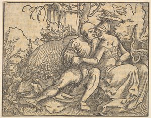 O sexto dos dez mandamentos, do mandamento do dedo do pé. de Hans Baldung