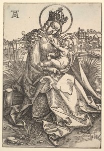 A Virgem no banco gramado, 1505. de Hans Baldung