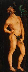 Adam - Peinture de Hans Baldung (1484-1545) - 1525-1526 - Óleo sobre madeira - 208,5x83,5 - Szepmuveszeti Muzeum, Budapeste, Hungria de Hans Baldung Grien