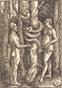 Adão e Eva com a Serpente de Hans Baldung Grien