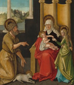 Santa Ana com o Menino Jesus, a Virgem e São João Batista, c.1511 (óleo sobre o compensado transferido do painel)