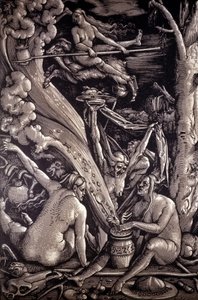 The Sabbath of the Witches, gravura de Hans Baldung Green, pintor, gravador e caricaturista alemão (1484-1545).