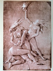 Três bruxas desenhadas por Hans Baldung dit Grien (1484-1545)