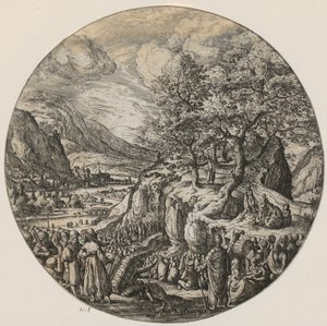 João Batista prega no deserto de Hans Bol