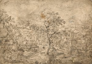 Paisagem com Abraão e anjos