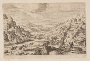 Prato 20, de Paisagens com cenas do Antigo e do Novo Testamento e Metamorfoses de Ovídio de Hans Bol