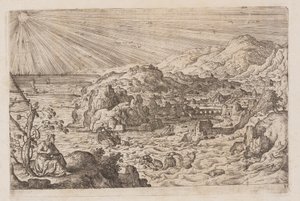 Prato 30, de Paisagens com cenas do Antigo e do Novo Testamento e Metamorfoses de Ovídio de Hans Bol