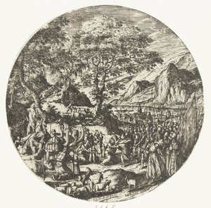 Reconciliação entre Esaú e Jacob de Hans Bol