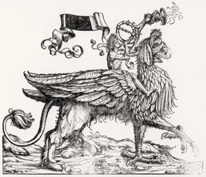 Um Grifo Montado, da Procissão Triunfal de Maximilianos, c.1516-18