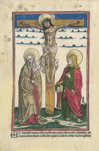 Cristo na Cruz com a Virgem e São João de Hans Burgkmair I