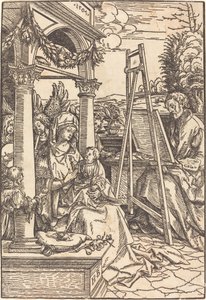 São Lucas pintando o retrato da Virgem de Hans Burgkmair I