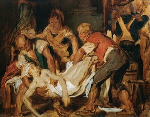 A recuperação do corpo de Jean-Paul Marat de Hans Canon