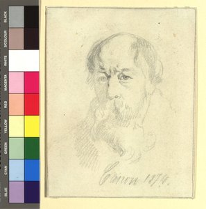 Cabeça de um homem barbudo de Hans Canon