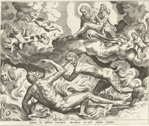 Lázaro no céu e o rico no inferno A História de Lázaro e o Homem Rico (título da série) de Hans Collaert (I) (possibly)