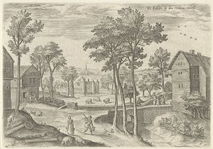 Vista da rua principal de Laeken
Laeken sobre a mecha direita (título sobre o objecto)
Vistas dos arredores de Bruxelas (título da série)