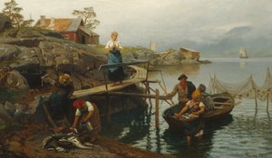 Depois da pesca (Casa da pesca) de Hans Gude
