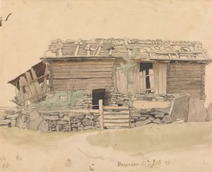 Celeiro e estaleiro de esqui, Vassenden de Hans Gude