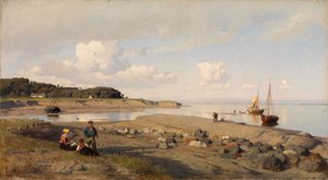 Paisagem costeira escocesa de Hans Gude