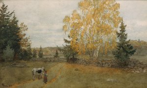 Pôr do sol de Hans Gude