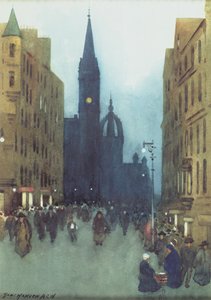 High Street, Edinburgh (petróleo sobre tela)