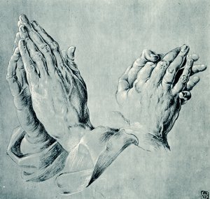 Estudos de mãos depois de Dürer