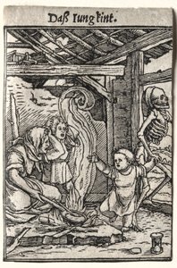 Dança da Morte: A Criança, c. 1526 de Hans Holbein