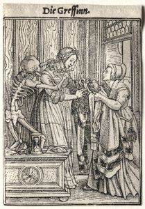 Dança da Morte: A Condessa. de Hans Holbein
