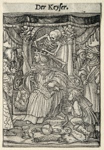 Dança da Morte: O Imperador. de Hans Holbein