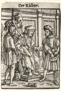 Dança da Morte: O Juiz. de Hans Holbein