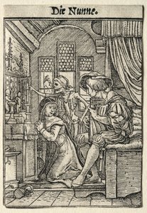 Dança da Morte: A Freira. de Hans Holbein