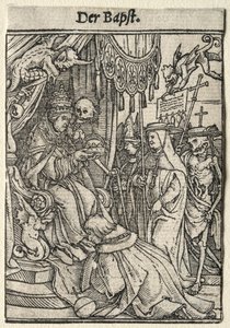 Dança da Morte: O Papa de Hans Holbein