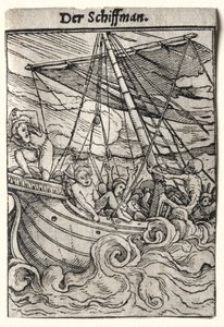 Dança da Morte: O Marinheiro, c. 1526 de Hans Holbein