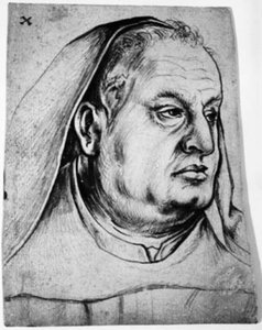 Retrato de Hans Griesherr, monge dos Santos Ulrich e Afra em Augsburg