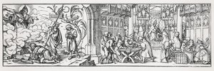 Caricatura anticatólica denunciando a corrupção do papa de Hans Holbein der Jüngere