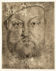 Henry VIII desenho de giz, c.1540, pub. 1902 (collotype) de Hans Holbein der Jüngere