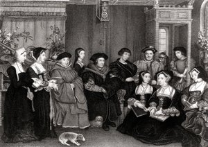 A Família de Thomas More (1478-1535), Chanceler da Inglaterra de Hans Holbein der Jüngere