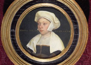 A esposa de um dignitário na corte do rei Henrique VIII, 1534 (par de 72441) de Hans Holbein der Jüngere