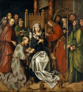 A morte da virgem, do retábulo dos dominicanos em Frankfurt, 1501