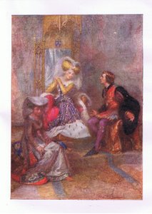 E o que dizes então ao meu amor (King Henry V), de Obras Completas de Shakespeare publicado por George Harrap & Co Ltd, década de 1920 de Hans Holbein der Jüngere