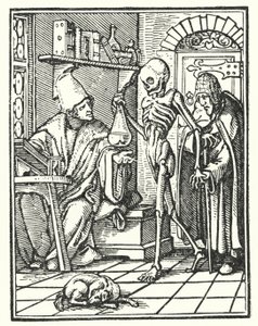 Morte e o médico de Hans Holbein der Jüngere