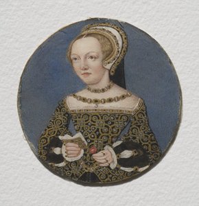 Lady Mary Howard, c.1533 (wc em pergaminho) de Hans Holbein der Jüngere
