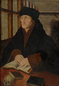 Retrato de Erasmus de Rotterdam no estudo