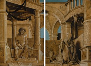 O Cristo Pensativo e a Virgem Maria De luto, c.1518-20 de Hans Holbein der Jüngere