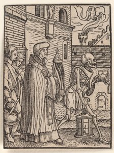 O sacerdote, de «A dança da morte» de Hans Holbein the Younger